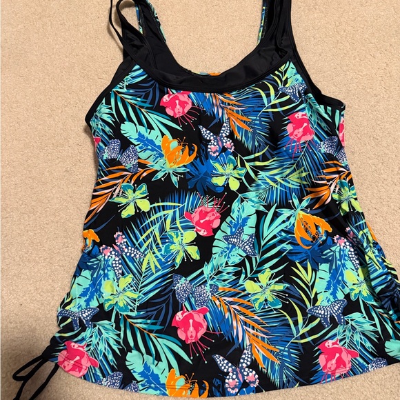 New Tropical Print Women's Tankini Swimsuit - Picture 5 of 8